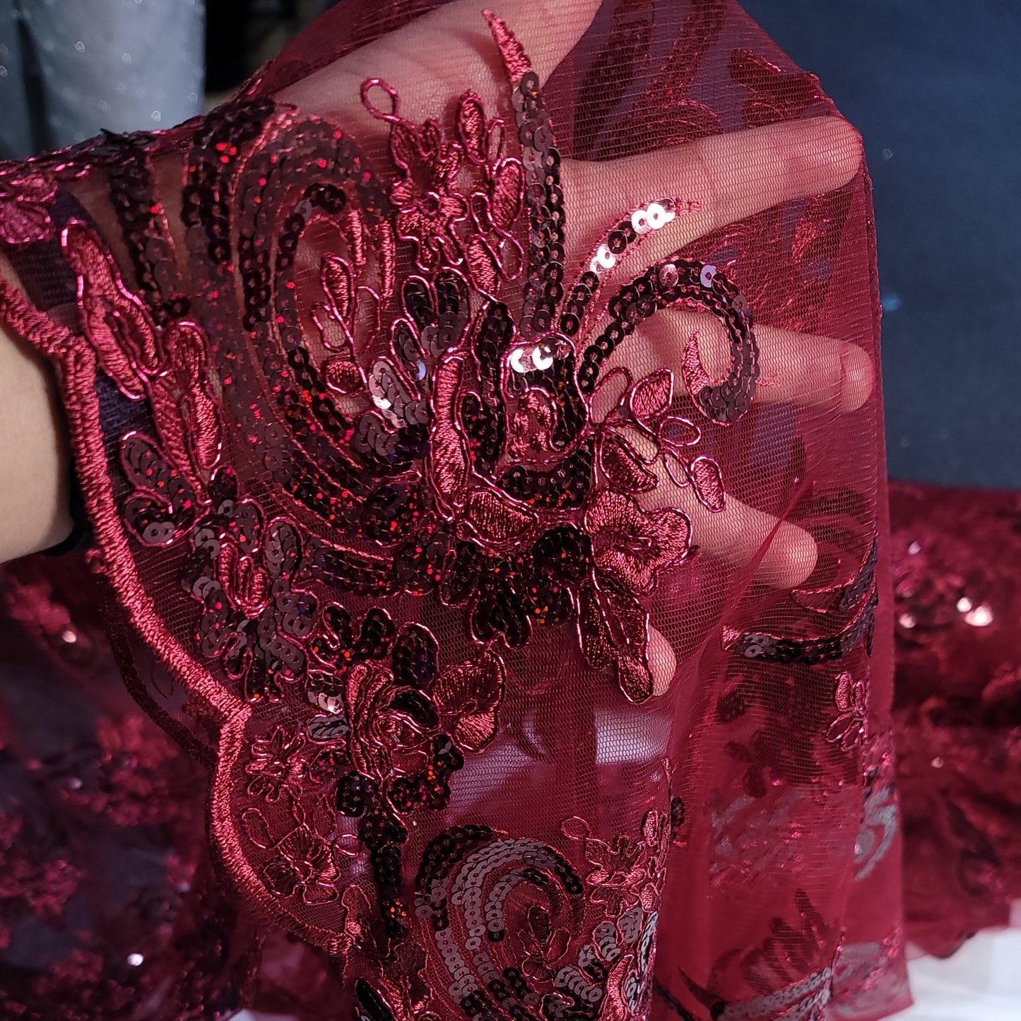 HOLOGRAM SEQUIN LACE