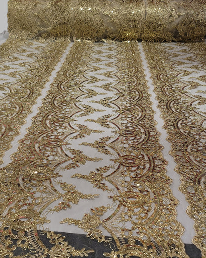 Embroidery French Lace With Sequins